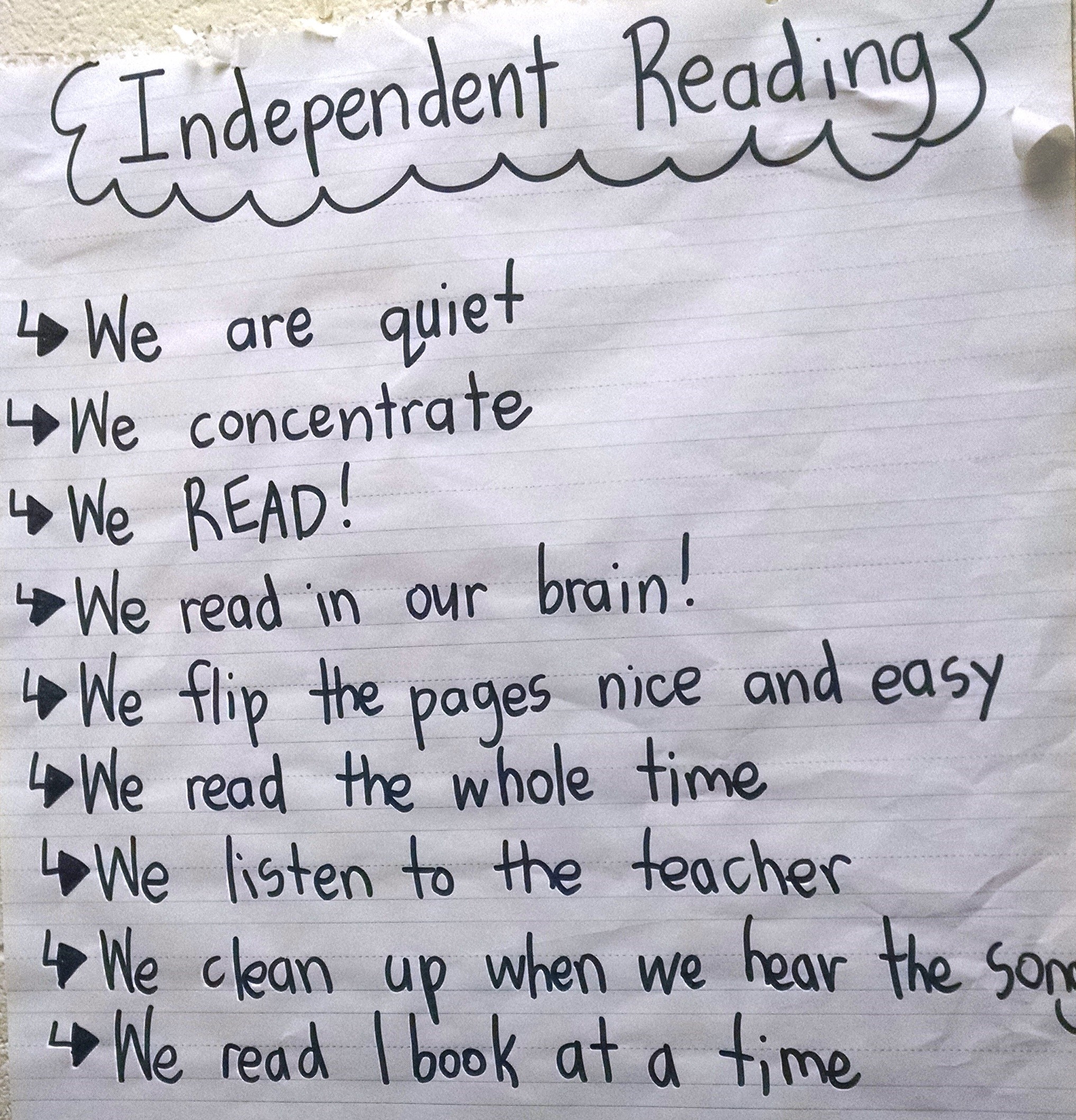 Independent Reading Chart (Kindergarten)